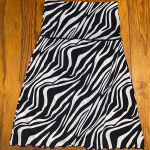 90s tube top zebra print